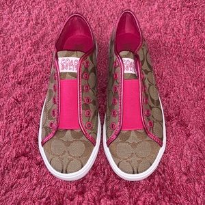 Coach Hot Pink Slip On Sneakers
